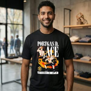 Sketchyco Portgas D. Ace Anime Graphic T-Shirt