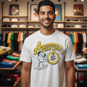 Snoopy And Woodstock X Argentina Soccer World Cup 2026 T-Shirt