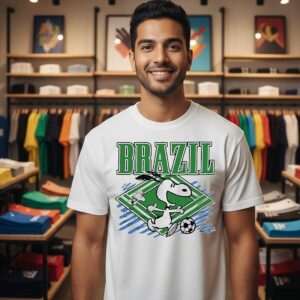 Snoopy And Woodstock X Brazil Soccer World Cup 2026 T-Shirt