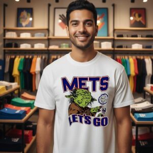 Star Wars Yoda Grogu New York Mets Let’s Go T-Shirt