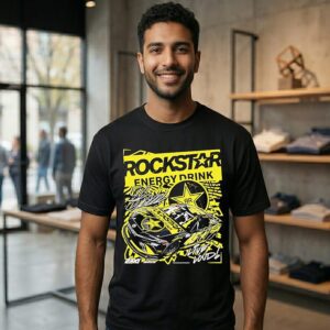Tyler Reddick 23xi Racing Rockstar Energy Car Signature T-Shirt