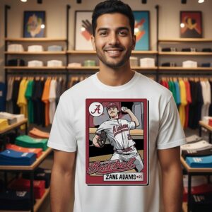 Zane Adam University Of Alabam Baseball Card Cartoon T-Shirt