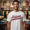 Alabama Baseball Logo Script Vintage T-Shirt