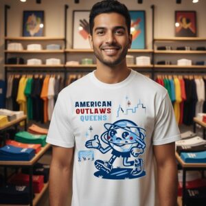 American Outlaws Queens Soccer Cartoon T-Shirt