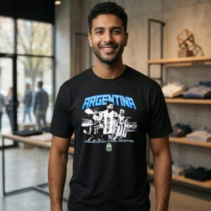 Argentina Messi And Team Asociacion Del Futbol Argentino T-Shirt