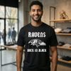 Baltimore Ravens Back In Black Rugby Logo T-Shirt