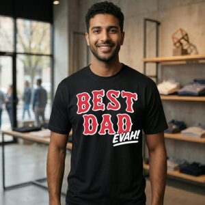Best Dad Evah Home Team Baseball T-Shirt