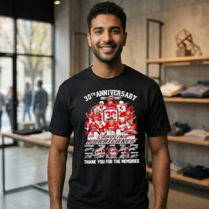 Carolina Hurricanes 1997-2026 30th Anniversary Thank You For The Memories Signatures T-Shirt