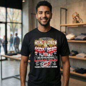 Carolina Hurricanes 2026 NHL Eastern Conference Champions Thank For A Great Season Signatures T-Shirt