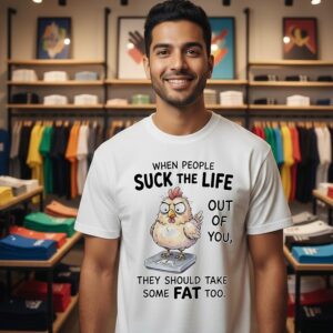 Chicken When People Suck The Life Out Of You They Should Take Some Fat Too T-Shirt