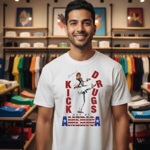 Chuck Norris Kick Drugs Out Of America Signature T-Shirt