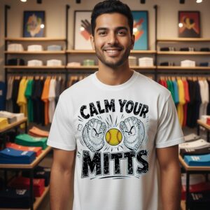 Clam Your Mitts Baseball Cartoon T-Shirt