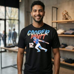 Cooper Pratt 12 Milwaukee Brewers Slugger Swing Number T-Shirt