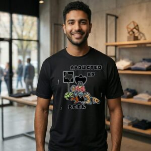 Cowboy Alien San Antonio Spurs Abducted By Beer And Dog T-Shirt