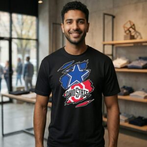 Dallas Cowboys And Ohio State Buckeyes Two Teams One Heart Scratch T-Shirt