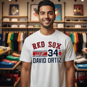 David Ortiz Red Sox 34 Signature T-Shirt