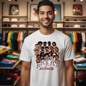 Detroit Pistons All Dawg Players Cartoon Funny T-Shirt