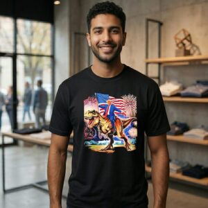 Donald Trump T Rex Dinosaur White House Independence Day T-Shirt