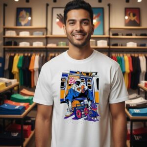 Dunkin X New York Knicks Streetwear Dog And Music Graphic T-Shirt