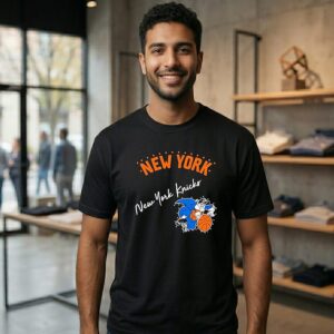 Father Knickerbocker Mascot New York Knicks T-Shirt