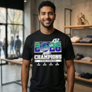 Florida Everblades 4-Time 2012-2026 Echl Champions T-Shirt