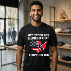 Get Out Or Get Kicked Out I Support Ice T-Shirt
