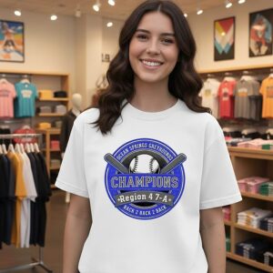 Greyhound Baseball Boosters Ocean Springs Greyhounds Back 2 Back 2 Back Region 47-A Champions T-Shirt
