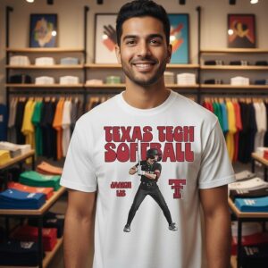 Jackie Lis Texas Tech Red Raiders Softball Player Pose Star T-Shirt