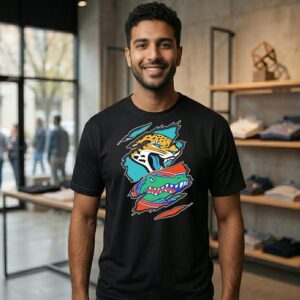 Jacksonville Jaguars And Florida Gators Two Teams One Heart Scratch T-Shirt