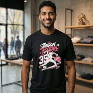 Jason Bodin 35 Oklahoma Sooners Baseball Graffiti T-Shirt