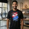 Kansas City Chiefs And Kansas City Royals Two Teams One Heart Scratch T-Shirt