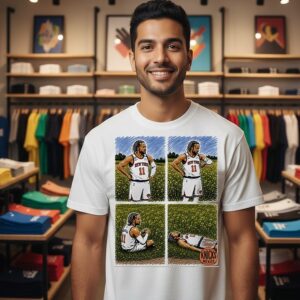 Knicks Jalen Brunson Whorled Tickseed Art Graphic T-Shirt