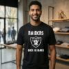 Las Vegas Raiders Back In Black Rugby Logo T-Shirt