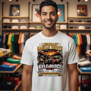 Legendary Nascar Driver Kyle Busch Rowdy 1985-2026 2-Time Nascar Cup Series Champion T-Shirt