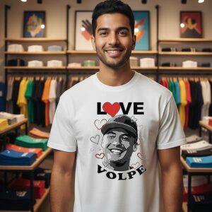 Love Anthony Volpe New York Yankees Baseball Heart Signature T-Shirt