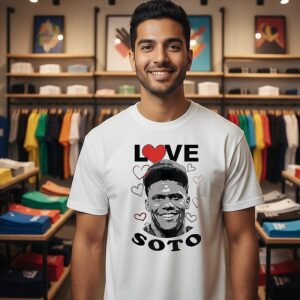 Love Juan Soto New York Mets Baseball Heart Signature T-Shirt
