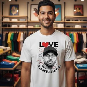 Love Max Scherzer Toronto Blue Jays Baseball Heart Signature T-Shirt