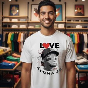 Love Ronald Acuña Jr. Atlanta Braves Baseball Signature T-Shirt