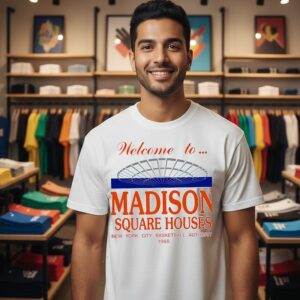 Madion Welcom To Square Houses New York City Basketball Authority 1968 T-Shirt