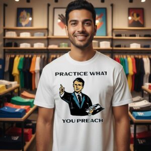 Male Speaker Practice What You Preach T-Shirt