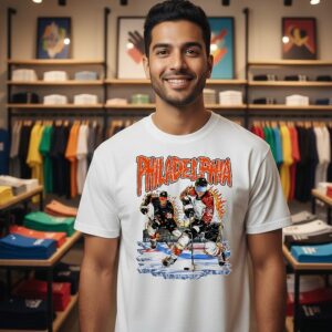 Matvei Michkov Philadelphia Flyers Hockey Fire T-Shirt