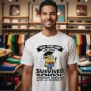 Minions Raise Your Hand If You Survived School Without Tablets Wife Or Google T-Shirt