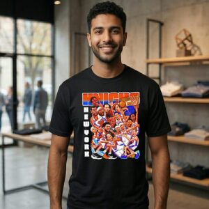 New York Knicks 2025-26 Season Collage Team Caricature T-Shirt
