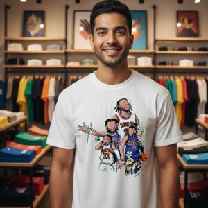 New York Knicks Jalen Brunson 2026 NBA Champions Flower Cartoon T-Shirt