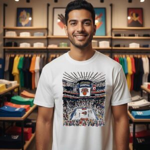 New York Knicks Madison Square Garden NBA Champions Art Graphic T-Shirt