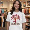Oklahoma Sooners Cream 2026 Baseball National Champions Bear T-Shirt