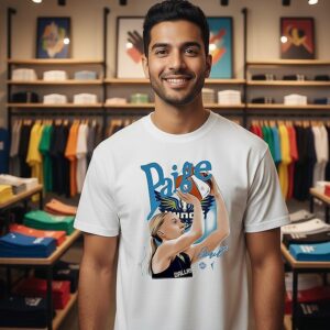 Paige Bueckers Wnba Dallas Wings 2026 Signature Airbrush 90s T-Shirt