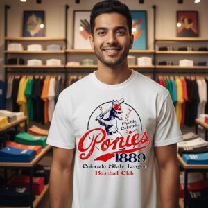Pueblo Colorado Ponies 1889 Colorado State League Baseball Club T-Shirt