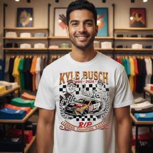 Rip Kyle Busch Rowdy 1985-2026 Legend Champion Racer T-Shirt