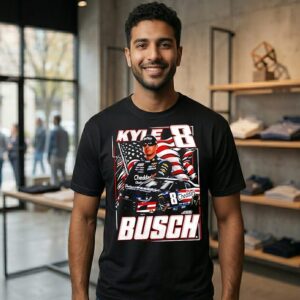 Rip Rowdy Kyle Busch 1985 2026 American Flag T-Shirt